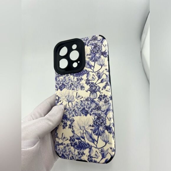 iPhone 16 Pro Max Case – Blue Floral Chinoiserie Print | Elegant & Protective - Picture 6 of 6